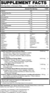 Phood supplement facts