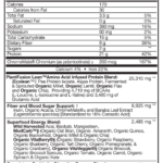 Vanilla supplement facts