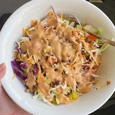Vegan Proteins Big Mac in a Bowl.